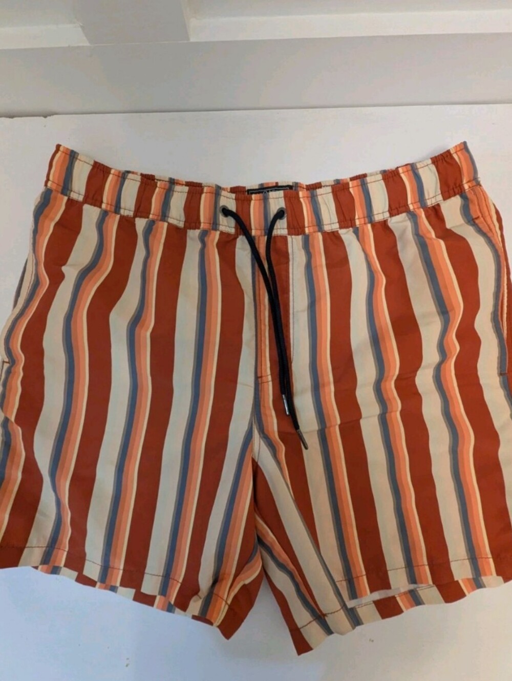 Coast Clothing Co. Shorts Mens Large Retro Striped Quick Dry Unlined Beach